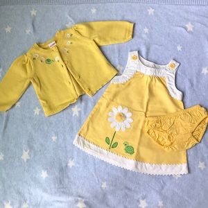 Gymboree Yellow Sundress with Sweater - Size 3-6m